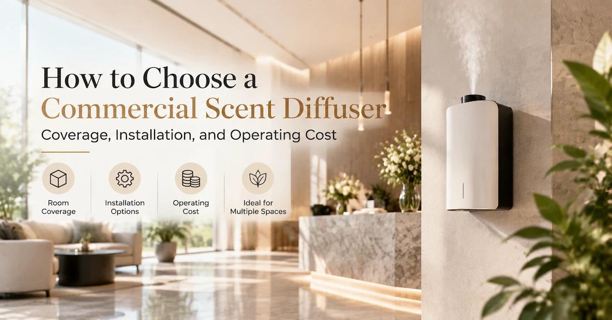How to Choose a Commercial Scent Diffuser: Coverage, Installation, and Operating Cost